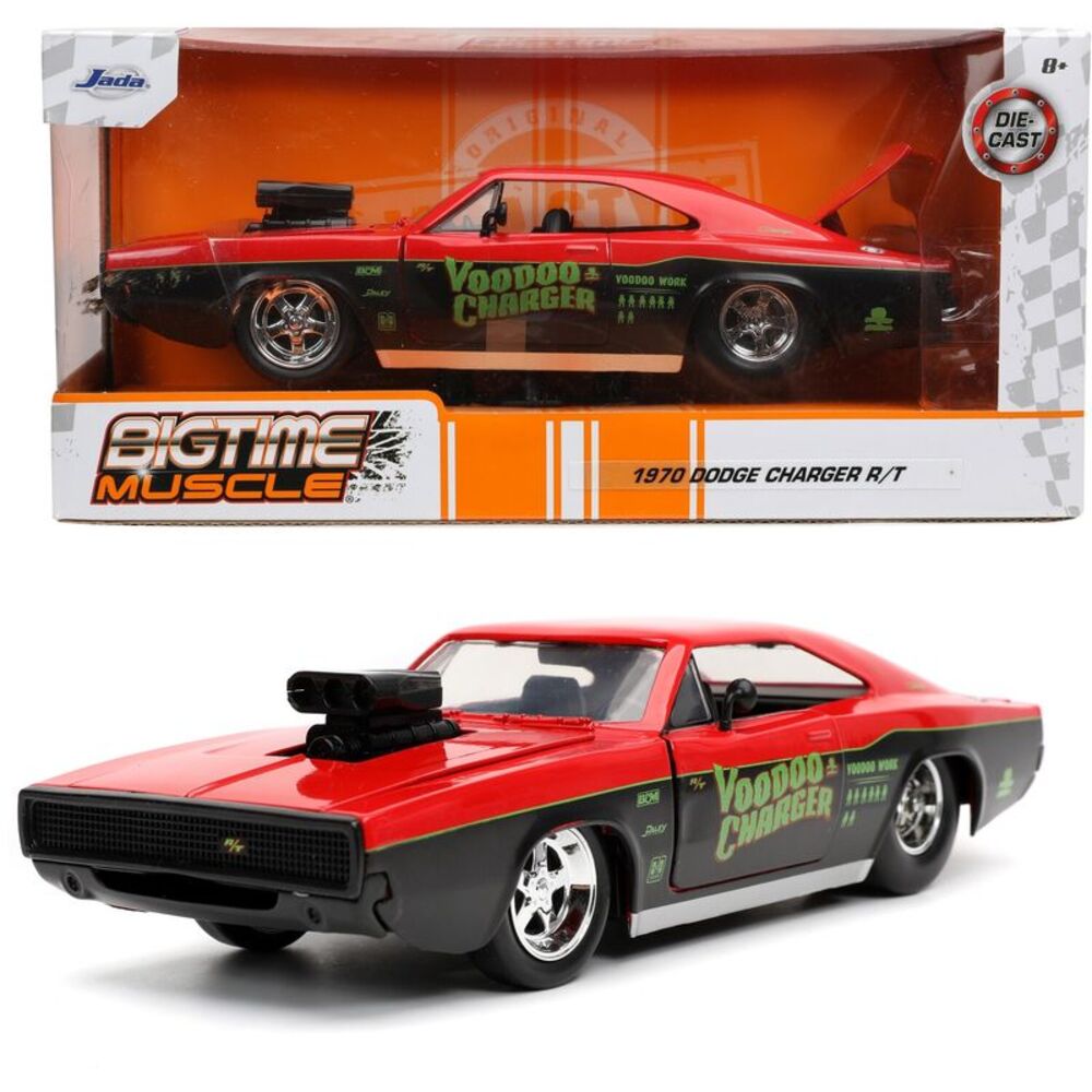 Big Time Muscle - 1:24 1970 Dodge Charger R:T Blown Die-Cast Car COLLECTIBLES